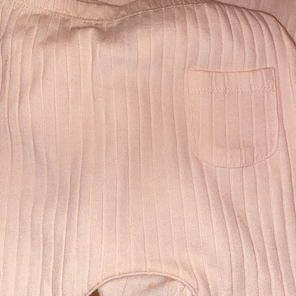 Janie and Jack Green & Pink Ribbed Ruffle Matching Sets - Picture 6 of 8